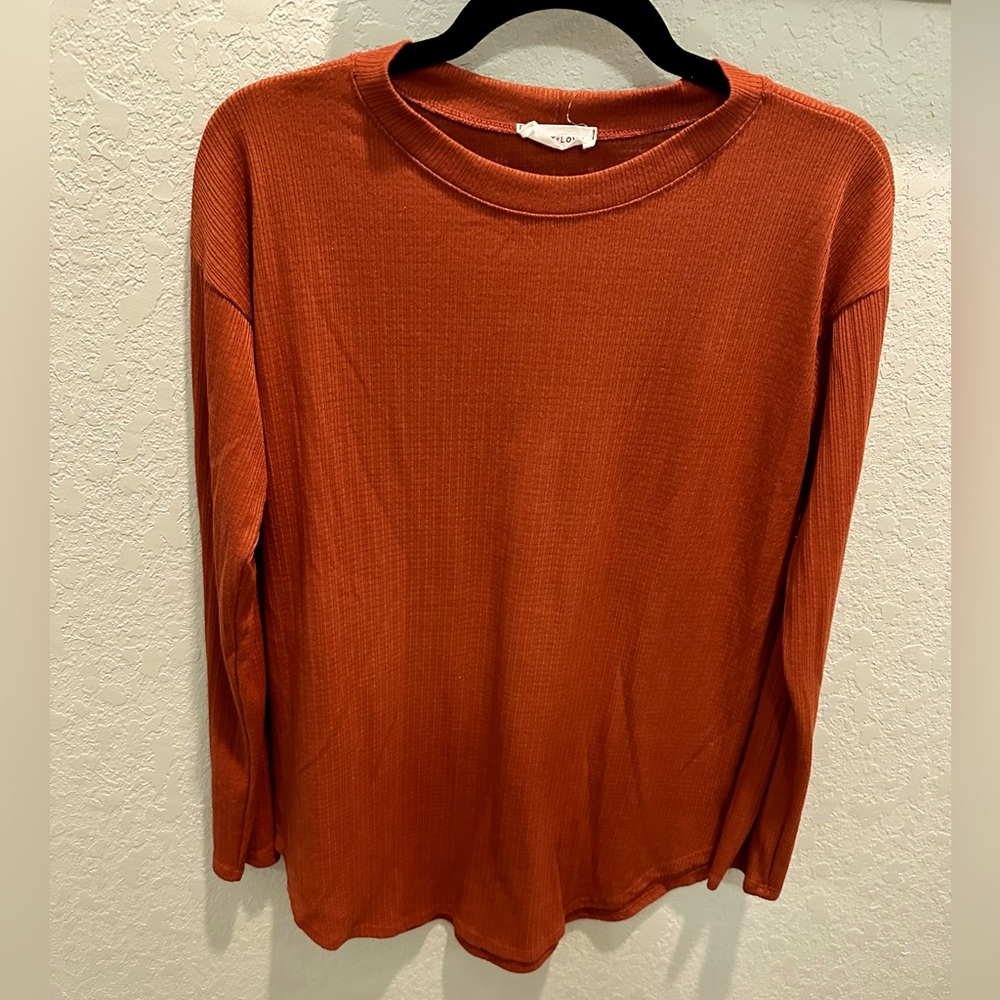 Burnt Orange Long Sleeve Top
